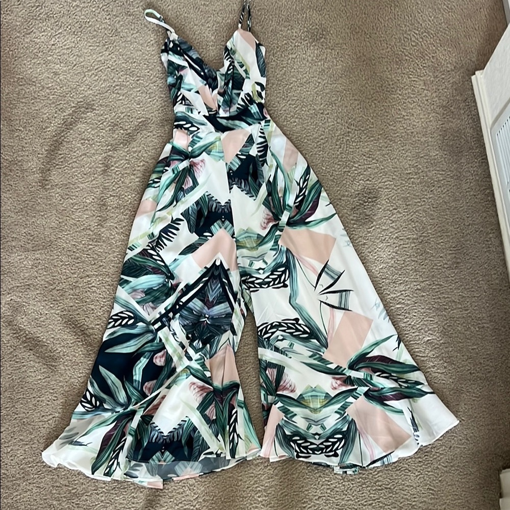 Tropical Print Jumpsuit